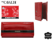 Portfel damski skórzany na blistrze H22-2-SH9-BL Red