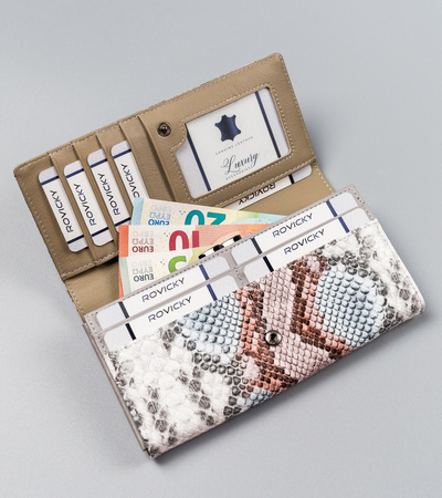 Portfel damski skóra + PU PX-24-DNH-BL Black