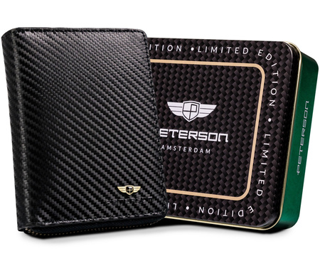 Leather wallet PTN 340-CA-6655 BLACK