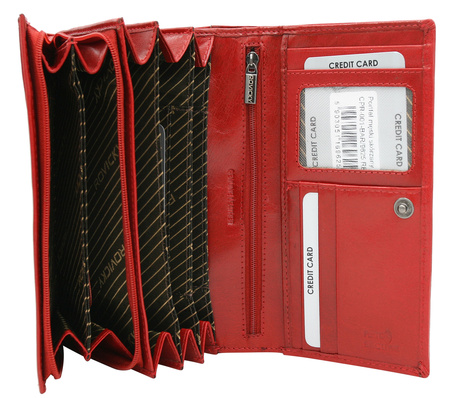 Portfel damski skórzany CPR-001-BAR Red