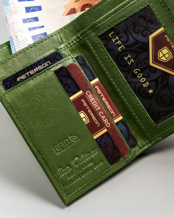 PETERSON PTN RD-18-GCL-S RFID leather wallet