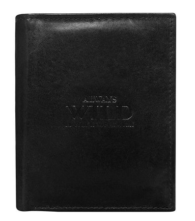 Men's leather wallet N0036-P-SCR Black