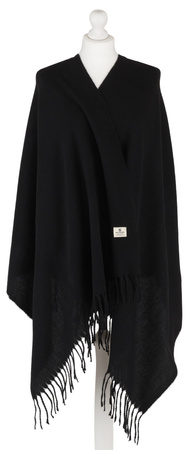 Large Women's Plaid Scarf with Fringes by Peterson SP100 Grey