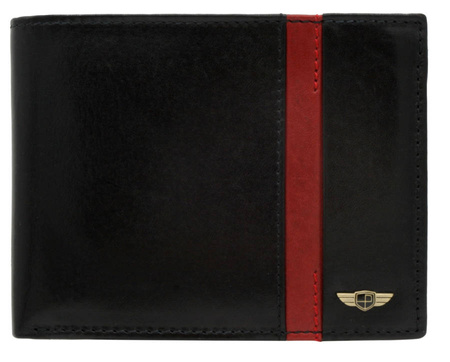Men's leather wallet PTN N992-VTP BL-RED