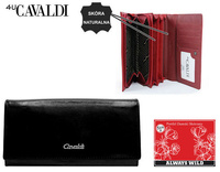 Portfel damski skóra+PU PX20-20-BL Black