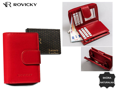 Portfel damski skórzany R-RD-41-GCL Red