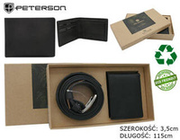 PETERSON PTN B35 ecological leather belt and wallet set
