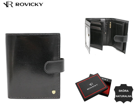 ROVICKY 22316L-VT-RVT Black RFID leather wallet