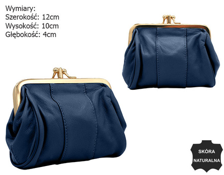 Portmonetka skórzana 665 D.Blue