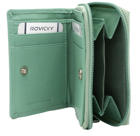 Portfel damski skórzany R-23-17-LFN Sea foam