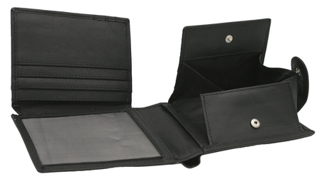 Leather wallet PTN MR-12L-CN BLACK