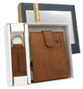 Leather wallet & key ring set PETERSON PTN SET-M-N003L
