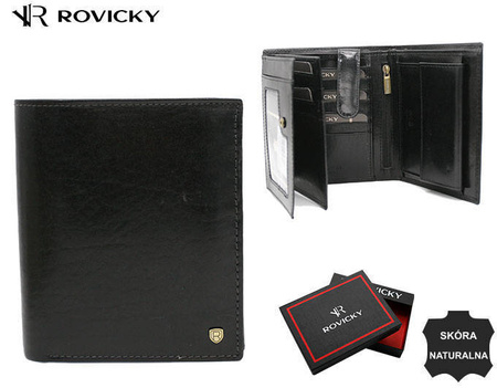ROVICKY 22316-VT-RVT Black RFID leather wallet