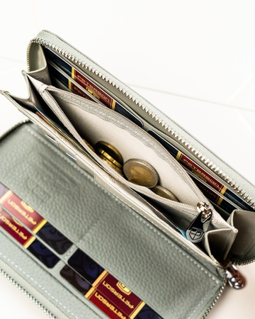 Portfel skóra + PU PTN PX25-1-NPK White