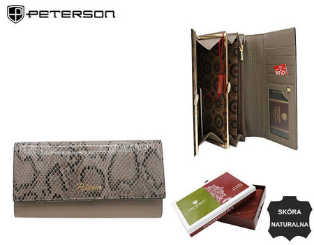 PTN SM-467 Grey leather wallet