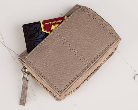 Leather bag+wallet PTN D73-DS Dark Beige