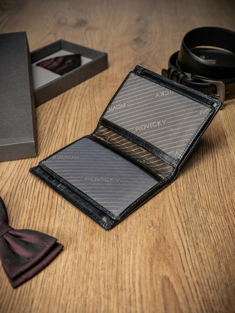 Rovicky PC-105L-BAR men's RFID leather wallet