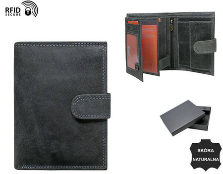 Portfel skórzany męski N4L-CHM-NL BLACK