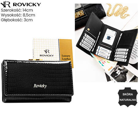Portfel damski skórzany RH-23-1-RS Black