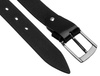 MEN'S LEATHER BELT NARROW BLACK PLW-13