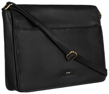 PETERSON PTN 1725-NDM leather laptop bag