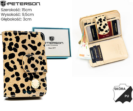 Portfel damski skóra+PU PTN PS115-PDS Gold