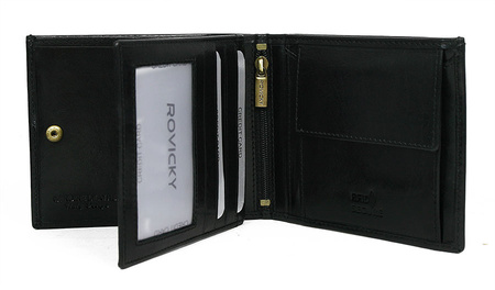 Portfel męski skórzany N01-RVTP-3012 Black-Red