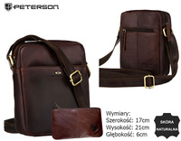 Torba skórzana + Etui PTN 512E-OPU Brown