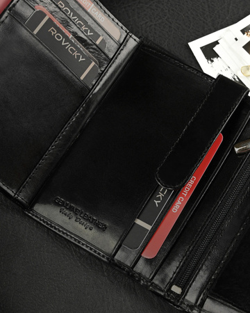 Portfel skórzany RFID RONALDO N104-VT Black