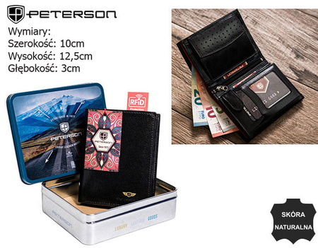 Leather Wallet PTN 339A-5873 Black