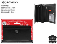 Portfel damski skórzany na blistrze R-D1520-NCD-BL Black
