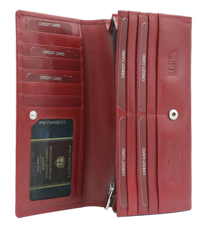 Portfel damski skórzany PTN 1680133-TVT Red