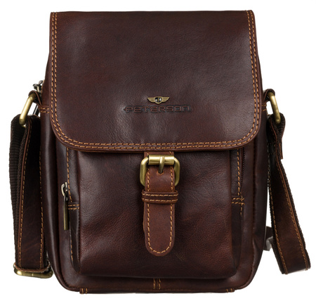 PTN TB-012-COM COGNAC leather bag