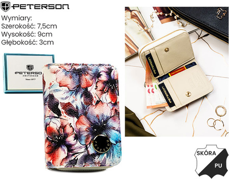 Portfel skóra + PU PTN PX33-PF2 Blue