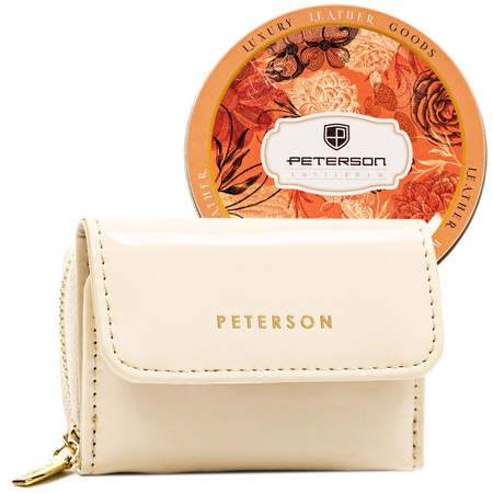 Portfel damski eko w puszce PTN 011-LAK-PUS Beige