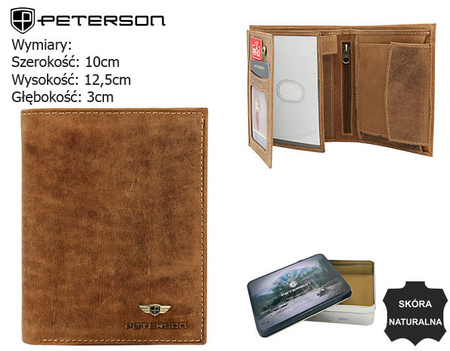 Leather wallet PTN 339 2-1-5 COGNAC