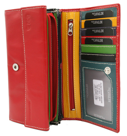 Leather Horizontal Women's Wallet with Clasp - 4U CAVALDI RD-12-GCL
