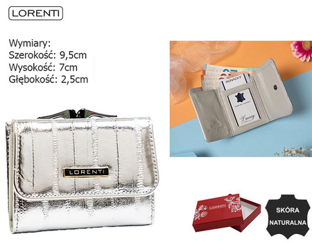 Portfel damski skórzany 55287-STB Silver
