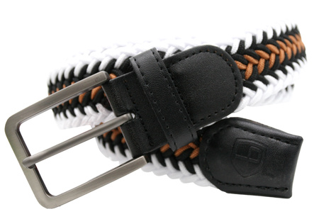 Pasek parciany z elementami skórzanymi PTN PAR-S-115 WBC-BL