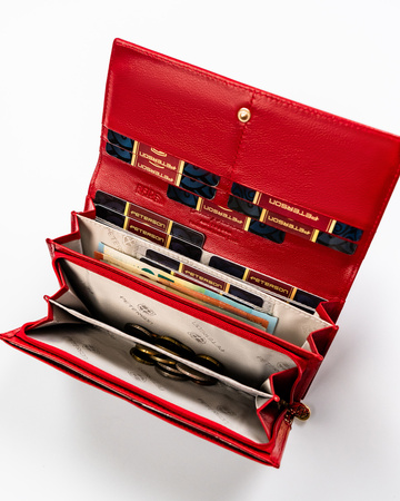Portfel damski skórzany PTN 42100-CB Red
