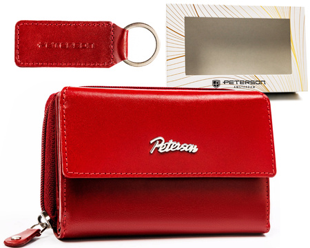 Gift Set: Wallet and Keyring by Peterson PTN SET-D-69-KCS RED