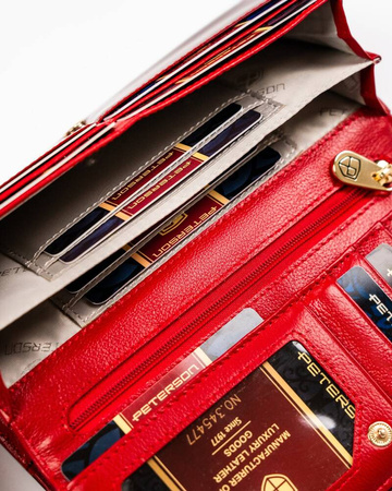 Leather wallet RFID PETERSON PTN 421028-SH
