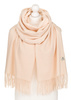 Large Women's Scarf with Fringes Peterson PTN SPV73 Cream