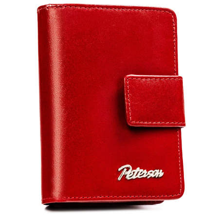 Zestaw prezentowy: skórzany portfel i brelok Peterson PTN SET-D-65-KCS RED
