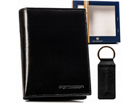 Gift set: leather wallet and key ring PETERSON PTN SET-M-N4-KCS