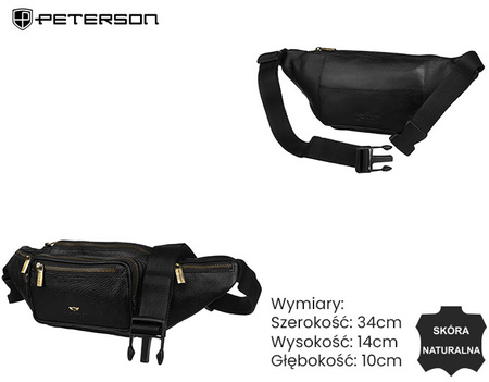 Saszetka skórzana PTN 301-NGN Black