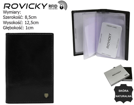 Skórzane etui na dokumenty TW-12-RVT Black