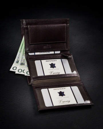 ROVICKY 1541-03-BOR RFID leather wallet