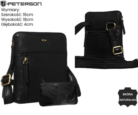 Torba skórzana + Etui PTN 1902E-OPU Black