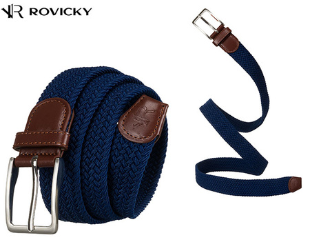 Pasek Parciany R-PAR-PU-115 Navy-Brown